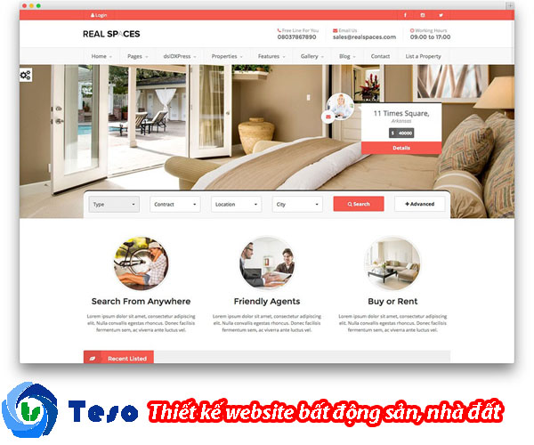 6 mẫu thiết kế website bất động sản, nhà đất chuẩn SEO 2