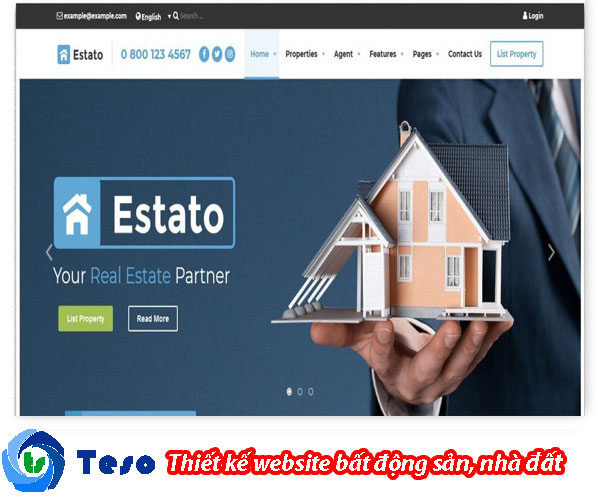 6 mẫu thiết kế website bất động sản, nhà đất chuẩn SEO 3