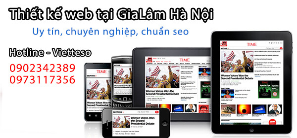 Thiết kế web tại Gia Lâm trọn gói giá rẻ nhất Hà Nội